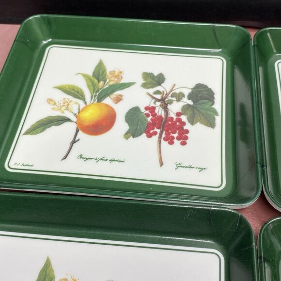 Vintage Design Imports Made In Italy P.J. Redoute Melamine Trays Flowers Fruit - Picture 3 of 12